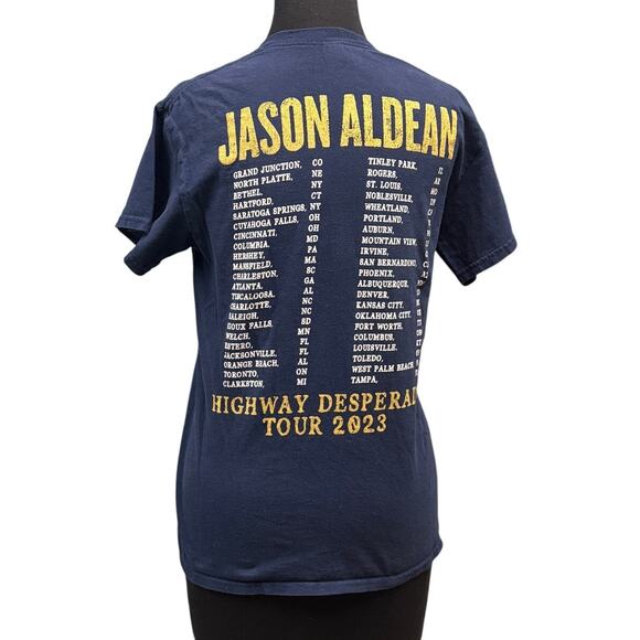 Jason Aldean 2023 Tour Tee Navy S EUC - Picture 4 of 7